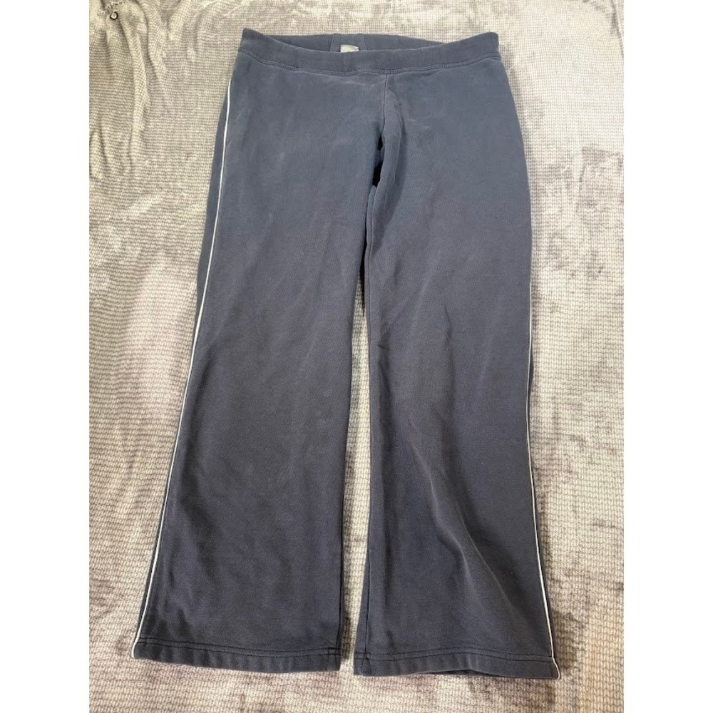 Vintage Nike Blue Wide Sweatpants Side Stripe Gray Tag Mens Large 36X31